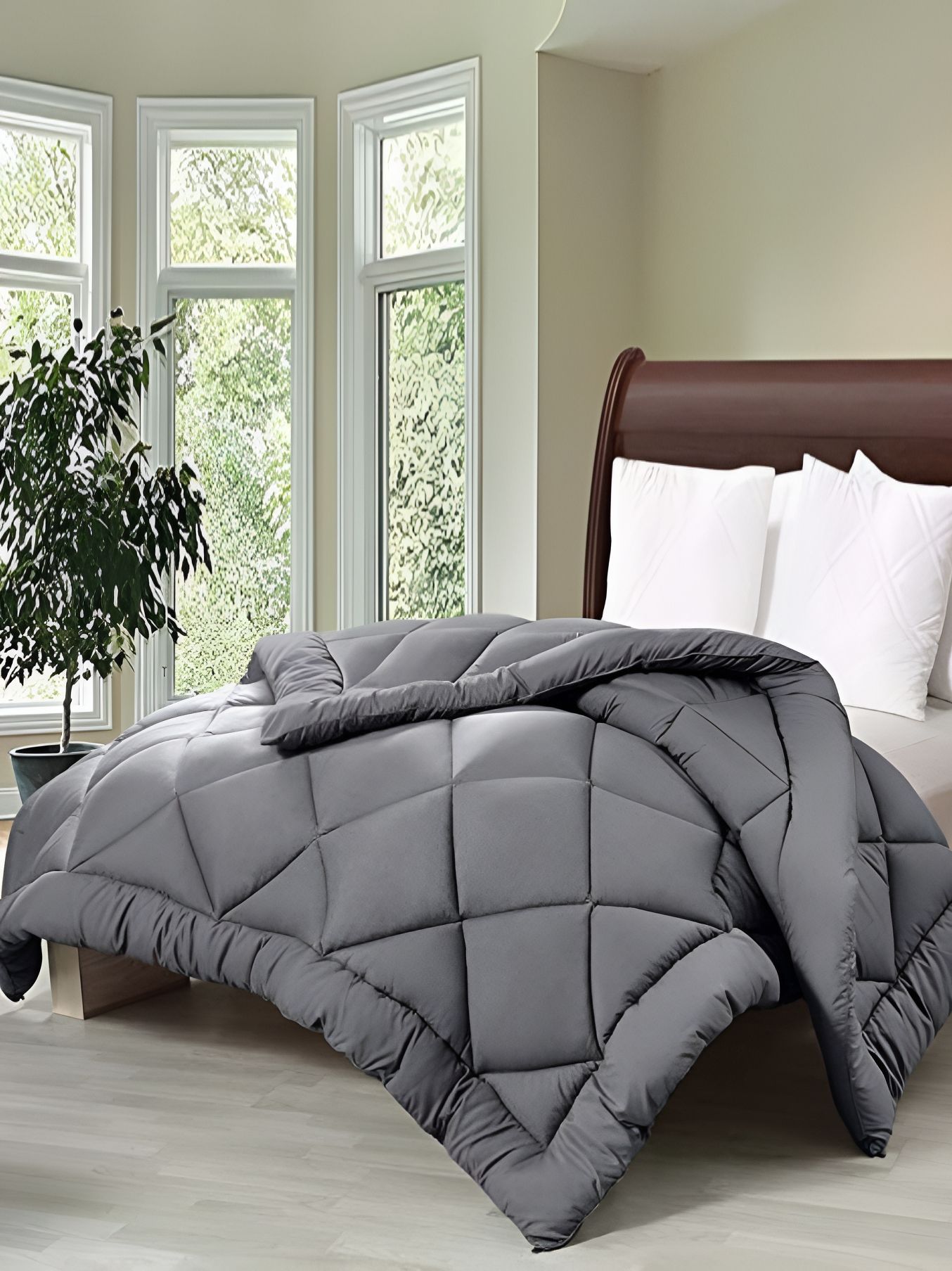 Comfowell Grey Heavy Winter 233 GSM Double Bed Comforter-picture-36