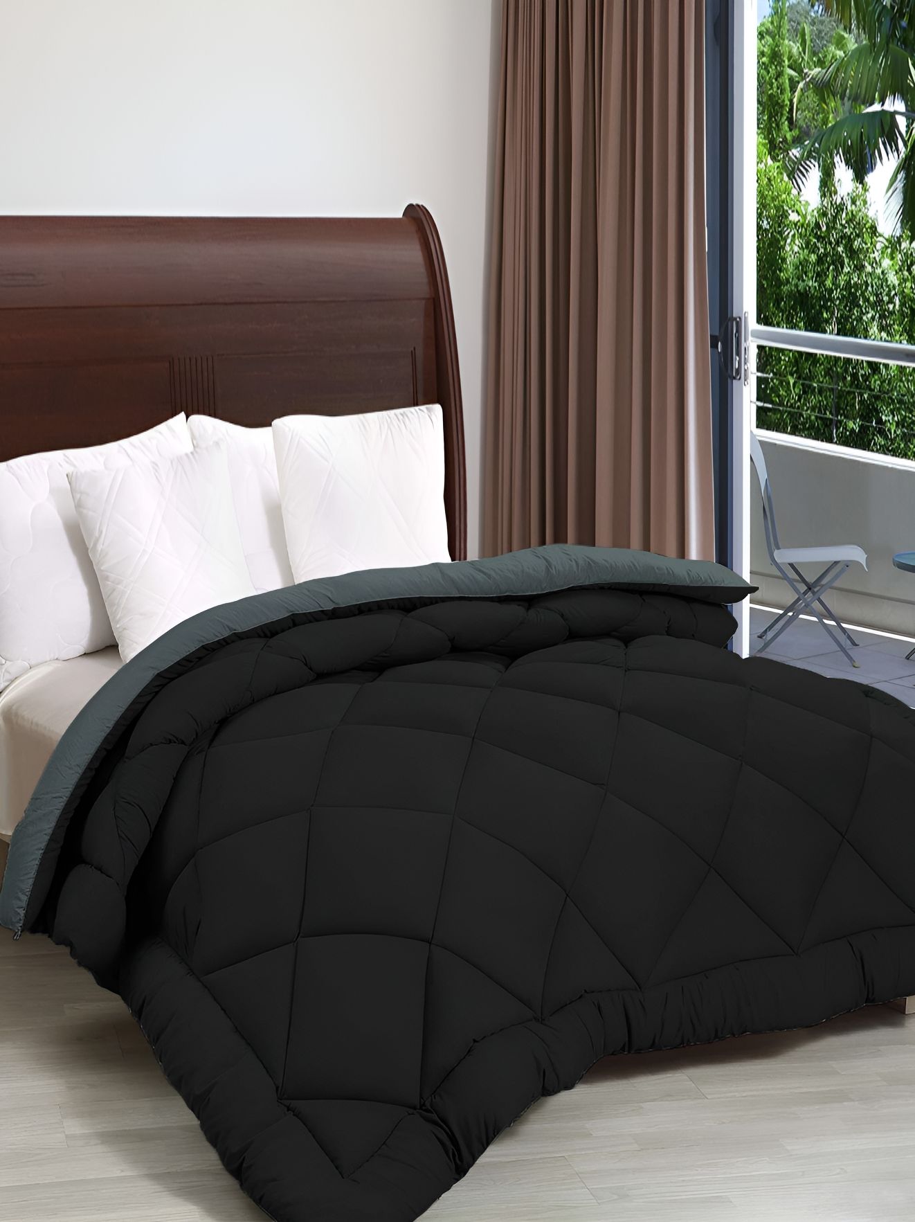 Comfowell Black & Grey Heavy Winter 233 GSM Double Bed Comforter-image-17