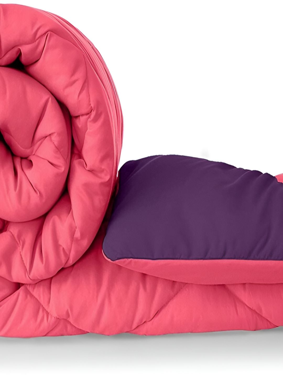 Comfowell Pink & Navy Blue Heavy Winter 233 GSM Single Bed Quilt