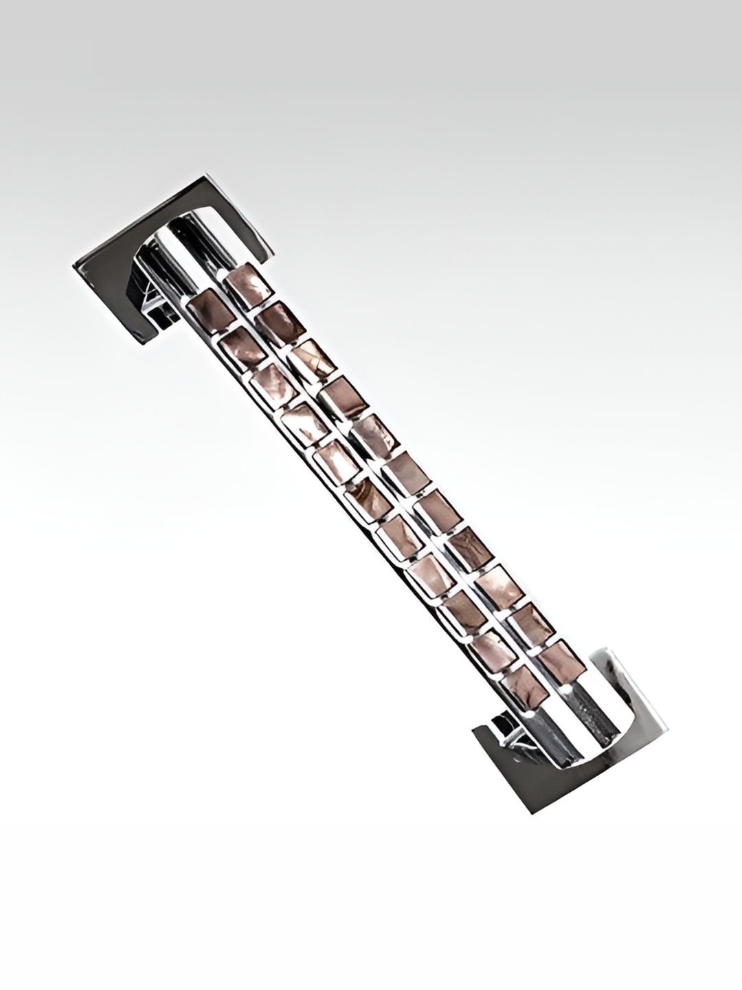 Rab Silver Toned Glossy Finished Zinc Door Handle-image-41