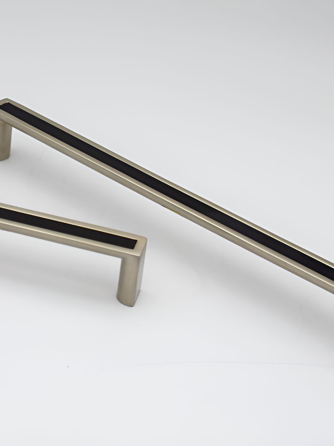 Rab Black 2 Pieces Glossy Finished Zinc Door Handle-picture-52