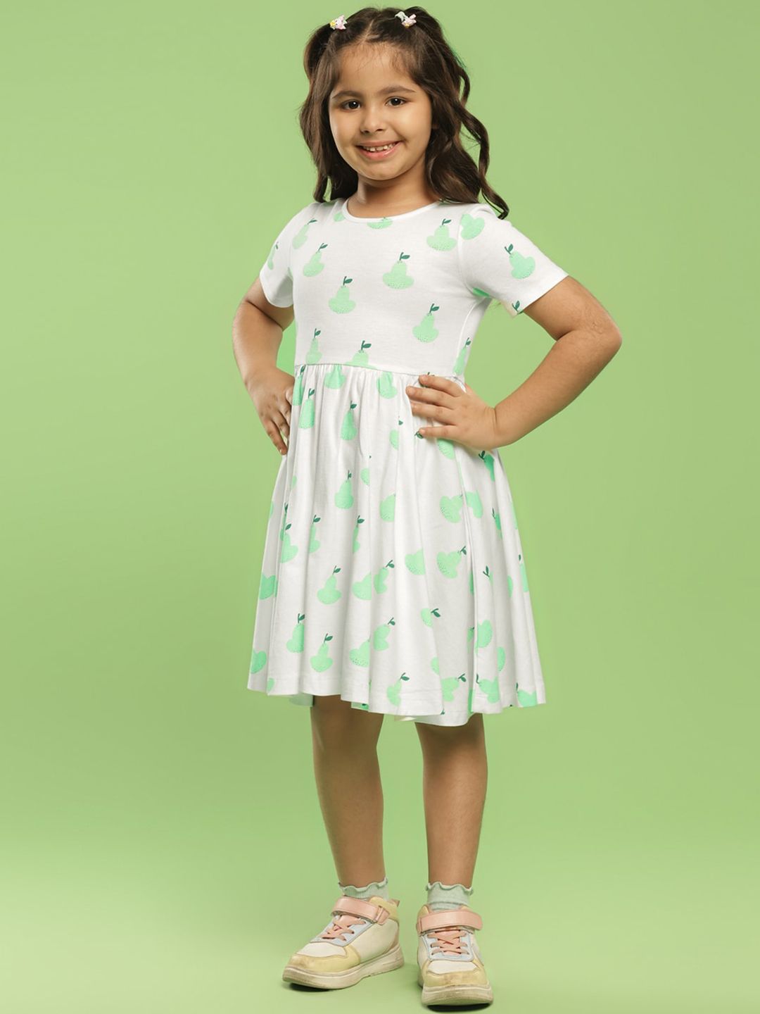 Somersault Girls Floral Printed Fit & Flare Dress-picture-28