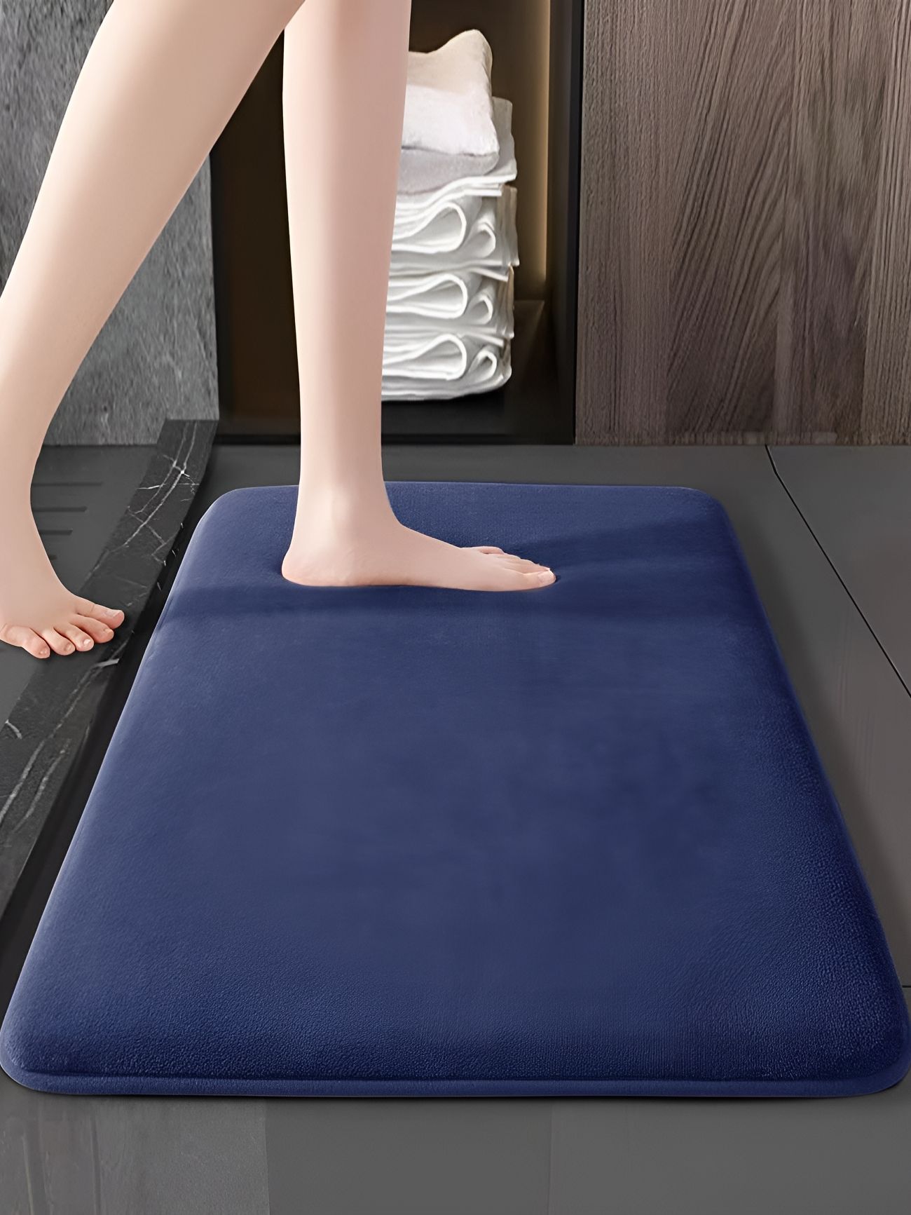 bsb home Navy Blue 1300 GSM Water Absorbent Bath Rug-picture-44