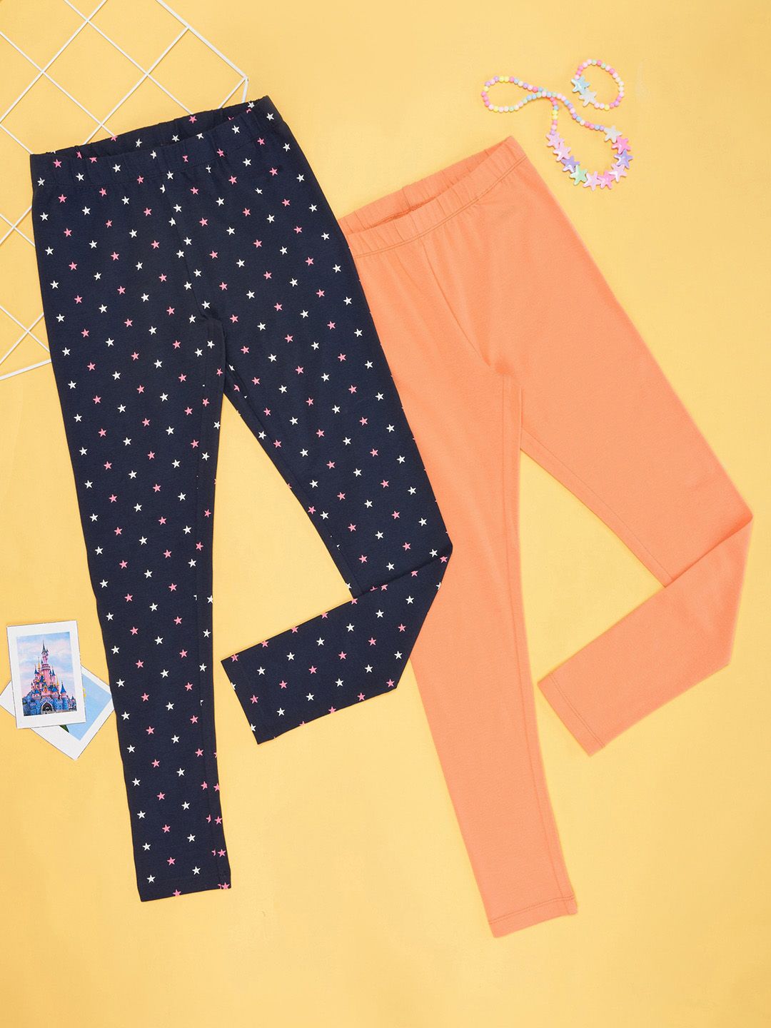 YU by Pantaloons Girls Pack Of 2 Ankle Length Leggings-picture-11