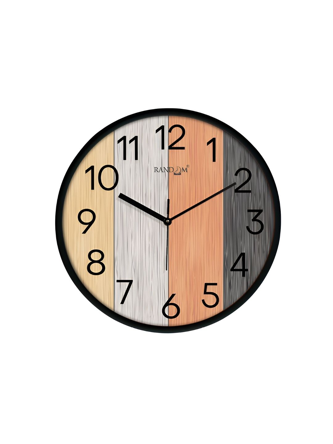RANDOM Black & Grey Printed Contemporary Round Wall Clock-picture-17