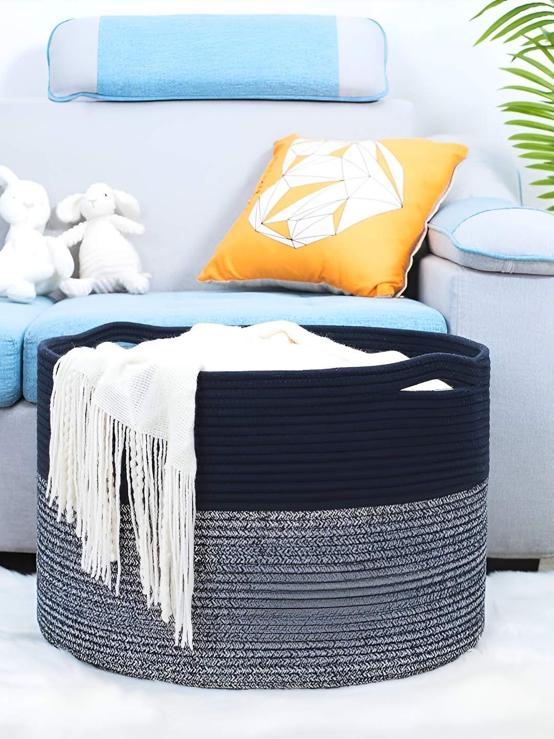 Bajo's Navy Blue Foldable Laundry Bag-image-33