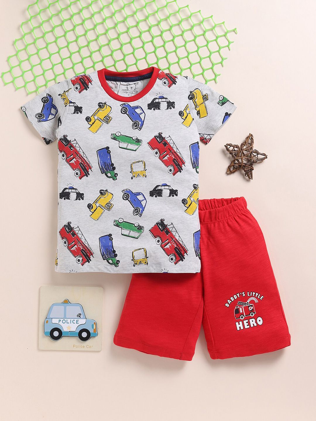 YK Boys Graphic Printed T-shirt with Shorts-picture-44