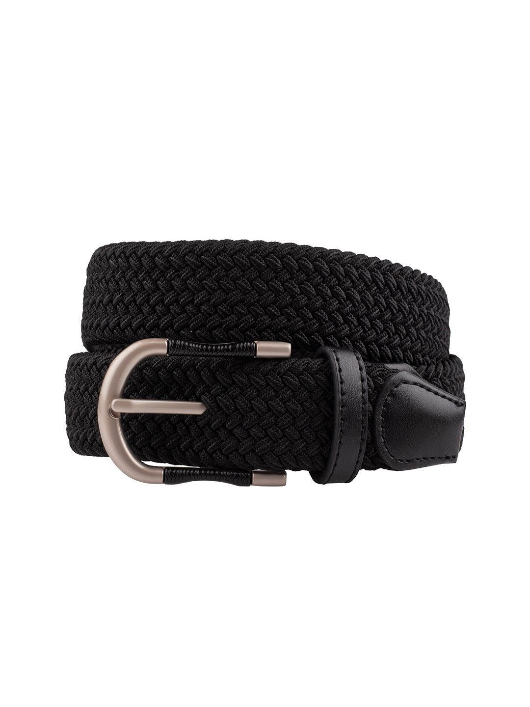 The Tie Hub Men Braided Stretchable Canvas Belt-image-38