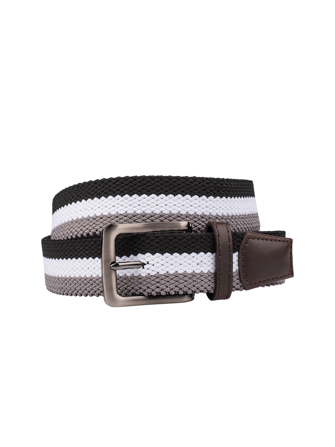 The Tie Hub Men Braided Stretchable Canvas Belt-image-39