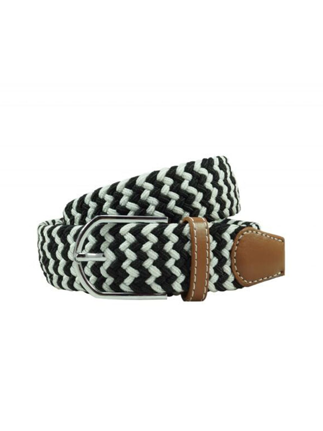 The Tie Hub Men Braided Stretchable Canvas Belt-picture-37