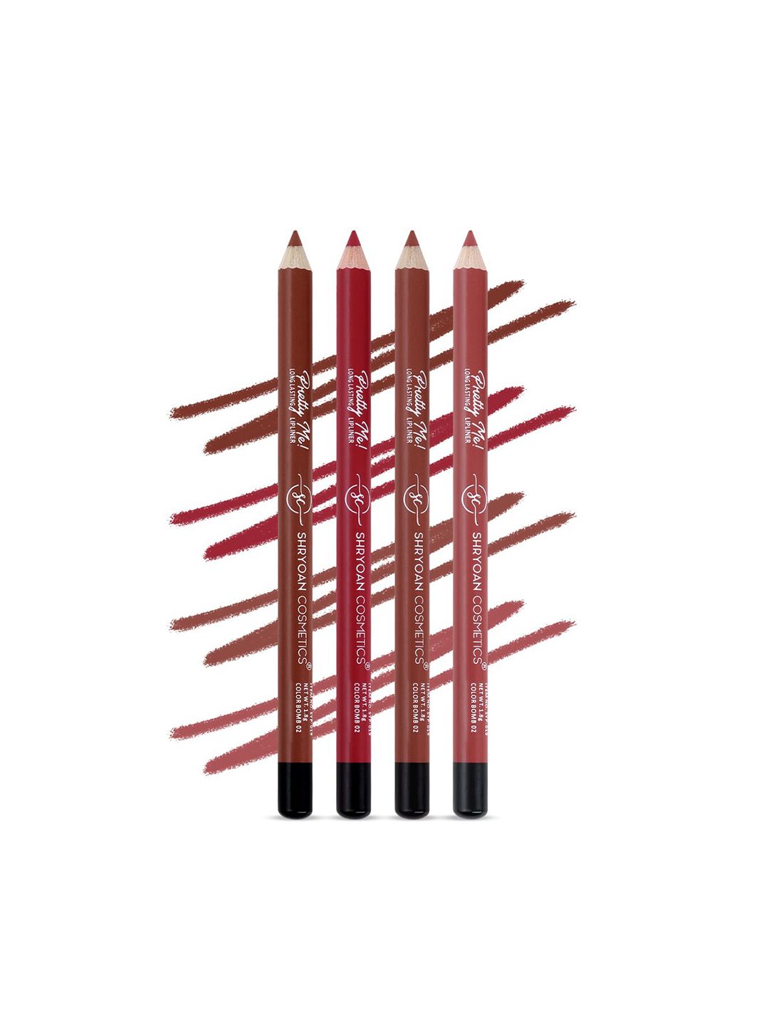 SHRYOAN Set Of 4 Pretty Me Bold Lipliner & Eye Liner Matte Pencil- 1.8g Each-image-30