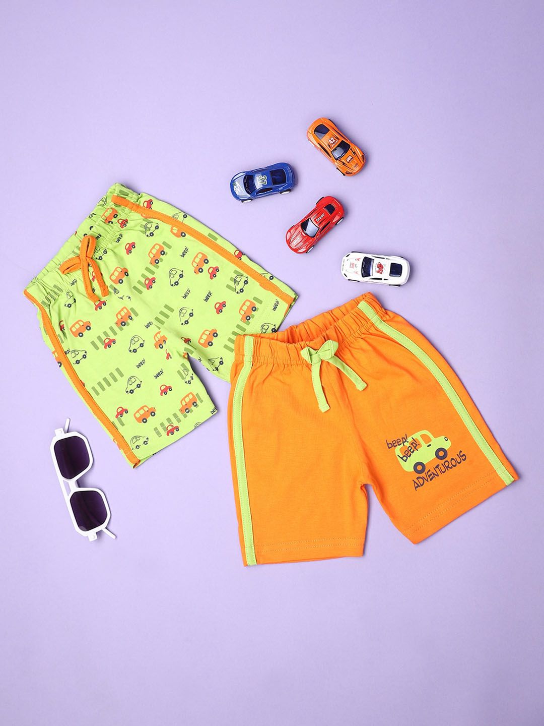 V-Mart Infants Kids Pack Of 2 Printed Shorts-picture-25