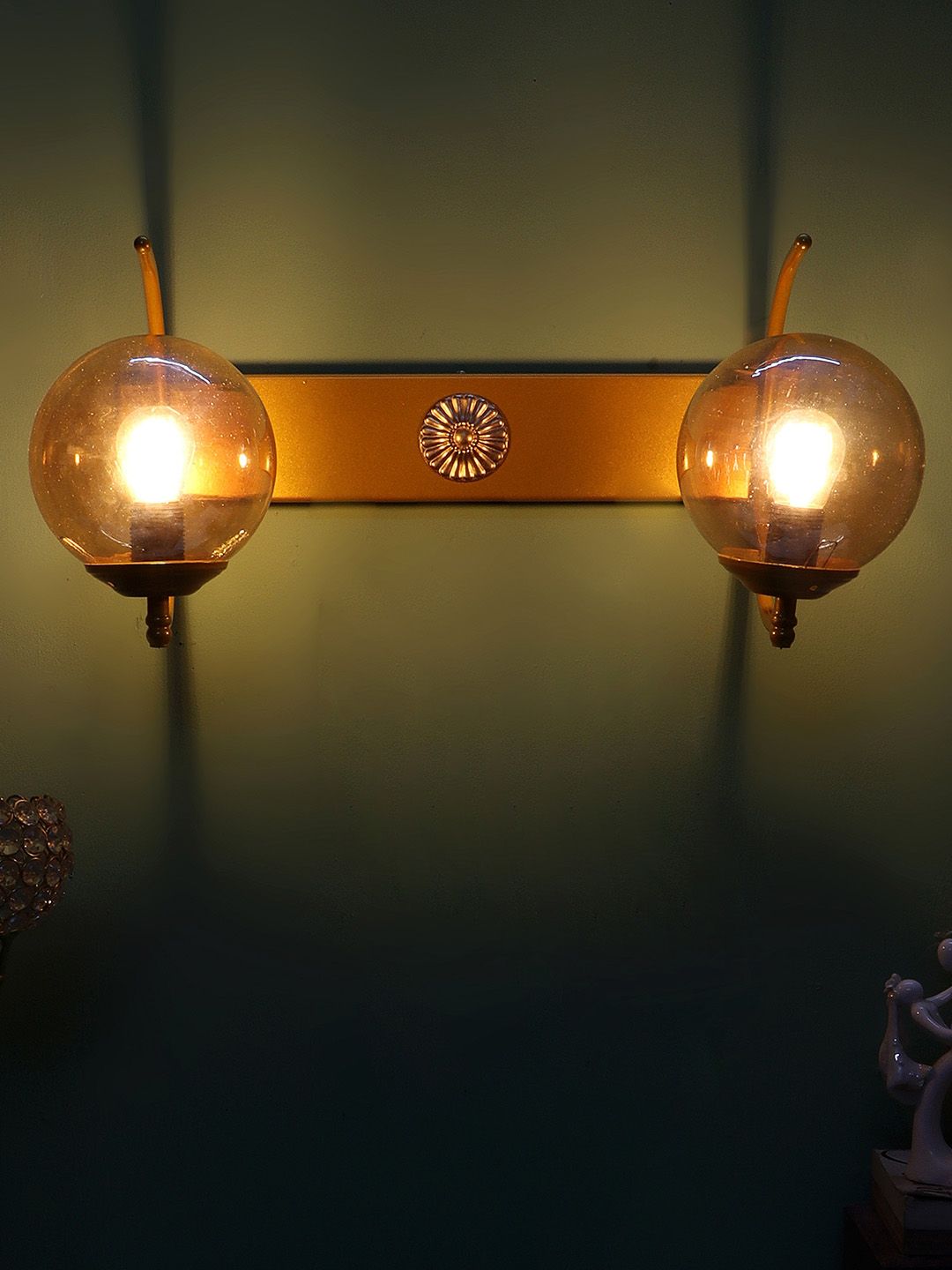 decorativeray Gold Toned Spherical Shaped Wall Lamps-image-8