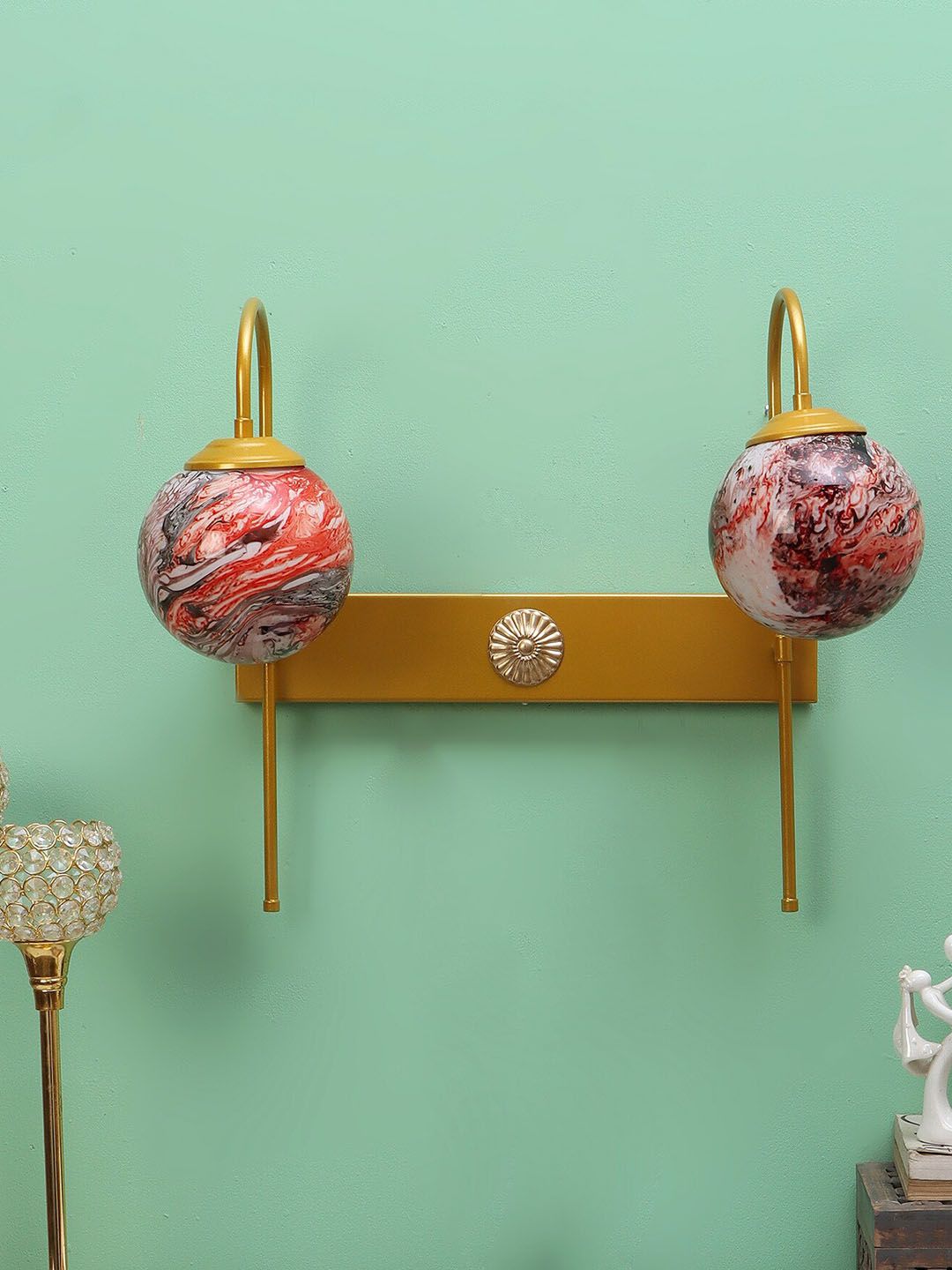 decorativeray Gold Toned Metal Wall Lamps-image-49