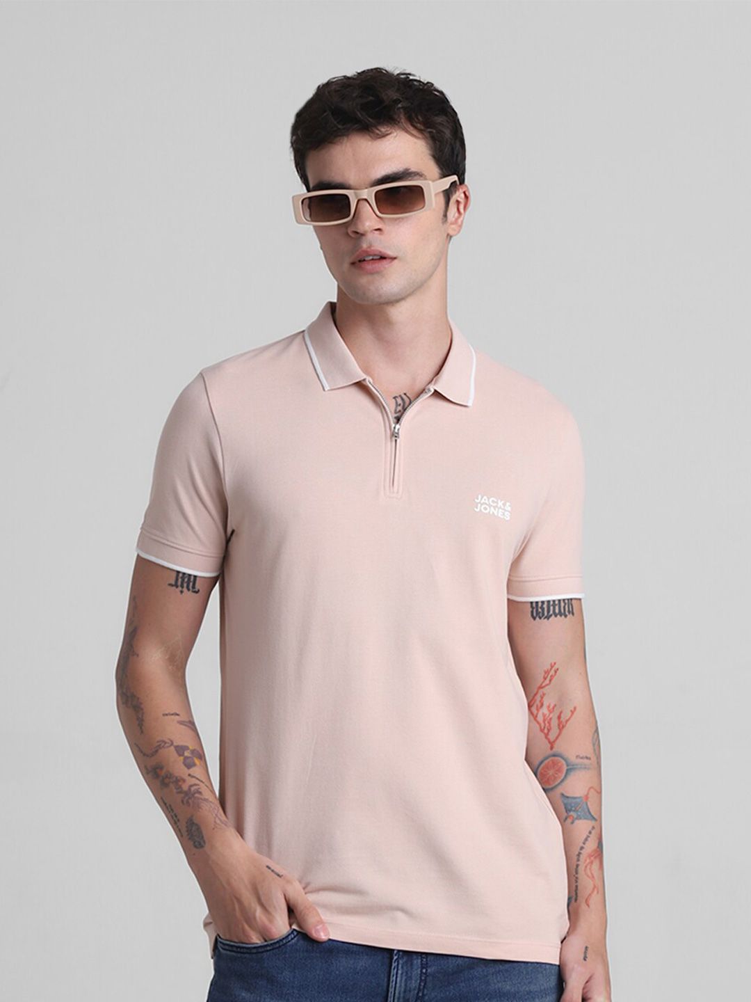 Jack & Jones Polo Collar Short Sleeves Cotton Slim Fit T-shirt-picture-13