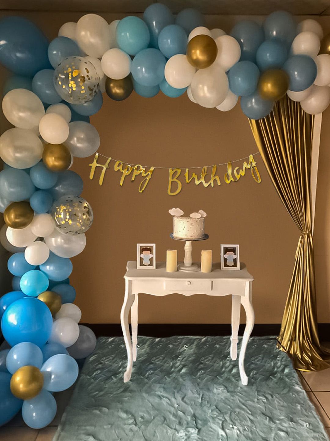 Special You Blue & White 70-Pcs Birthday Decoration Items-image-4