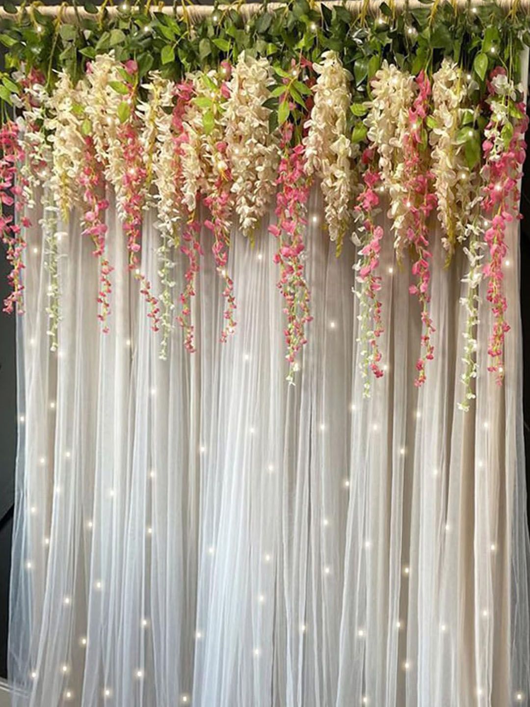 Special You Gold-Toned 12 Pieces White & Pink Backdrop Decor