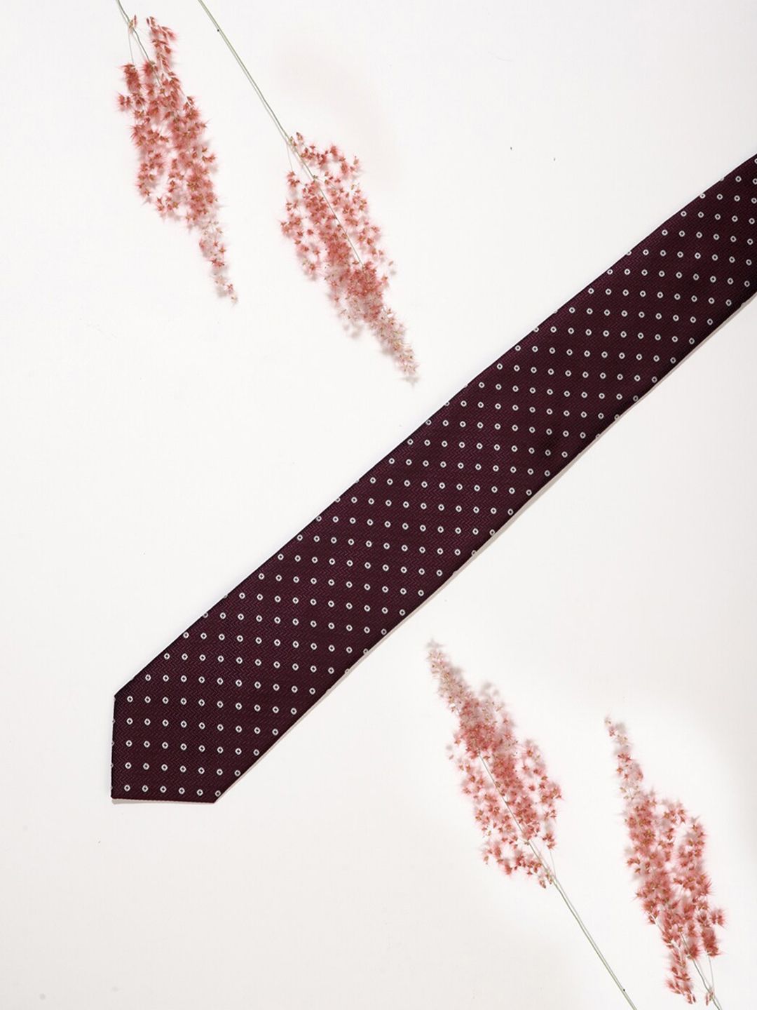 Louis Philippe Men Woven Design Skinny Tie-picture-17