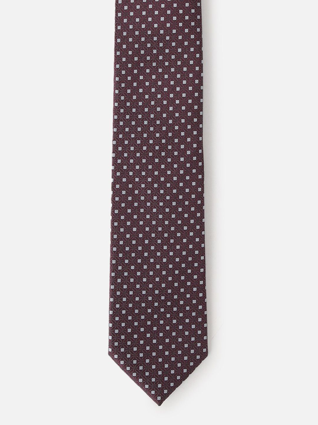Louis Philippe Men Woven Design Skinny Tie-picture-11
