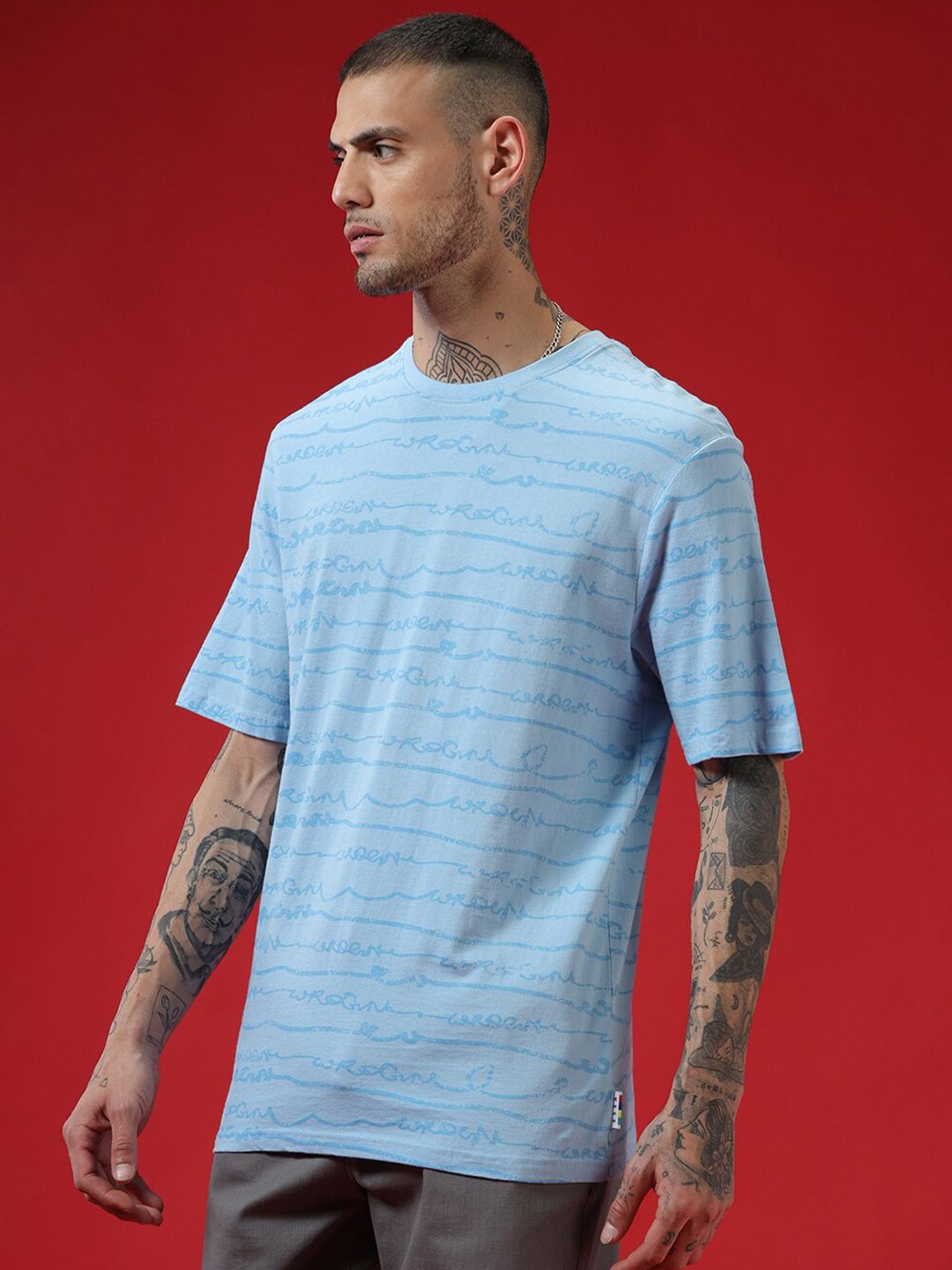 WROGN Printed Round Neck Short Sleeves Regular Fit T-shirt-picture-11