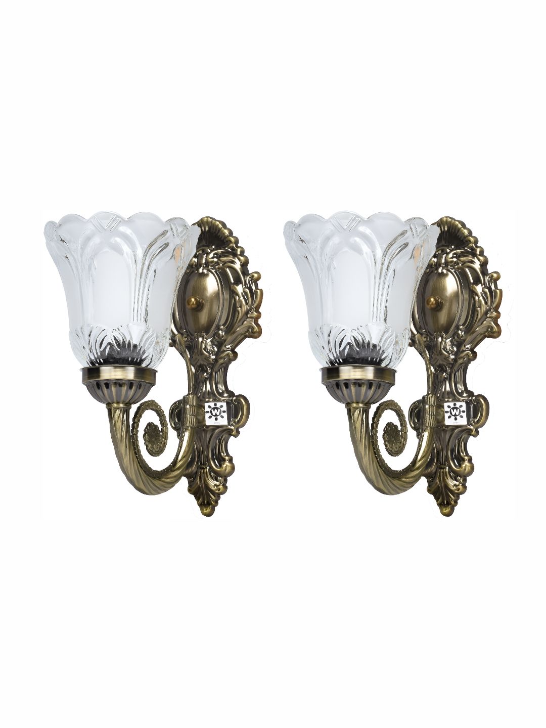 Areezo Gold-Toned 2 Pieces Textured Abstract Shaped Wall Lamps-image-18