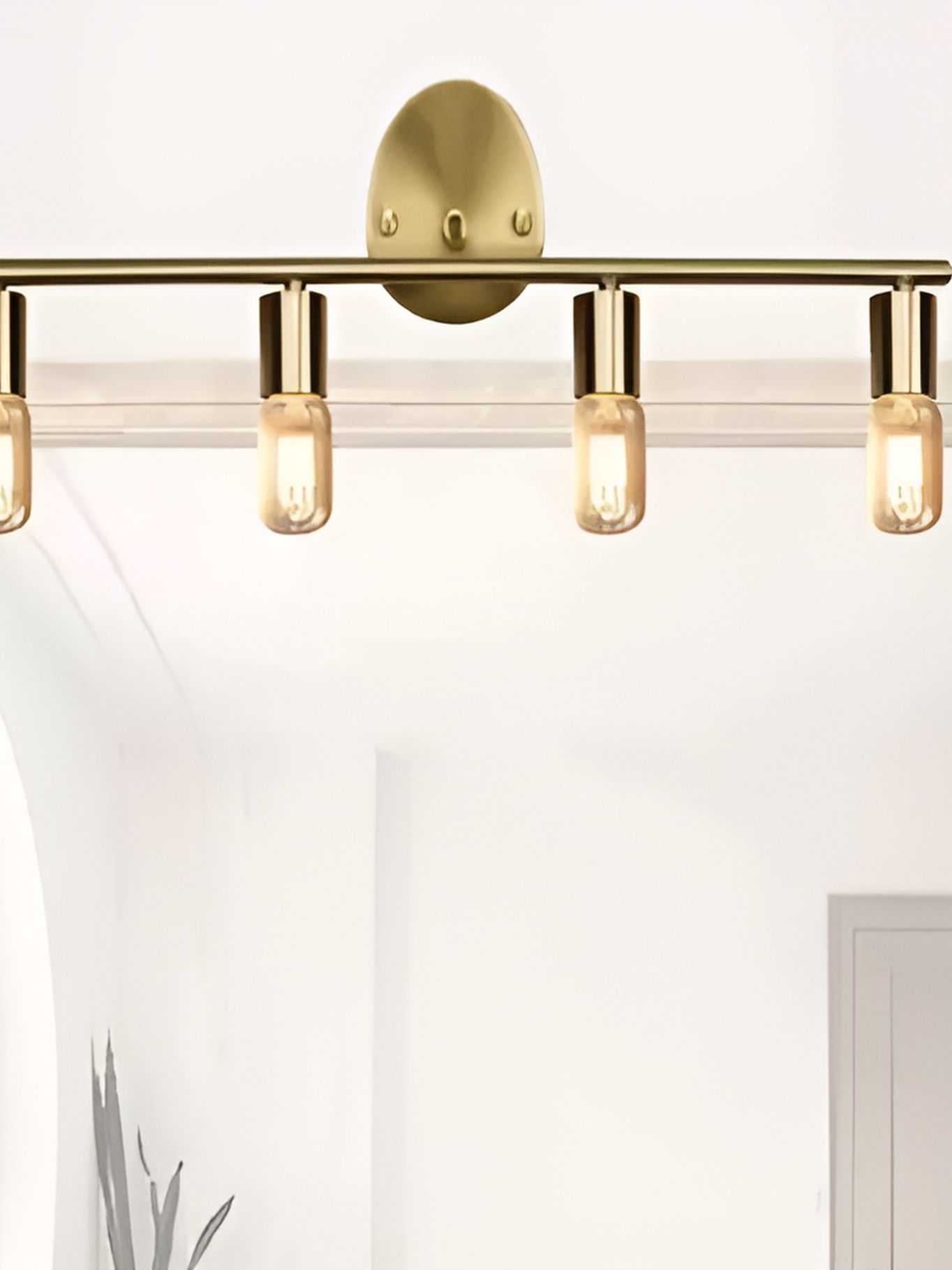 Areezo Gold-Toned Metal Abstract Shaped Wall Lamp Without Bulb-image-6