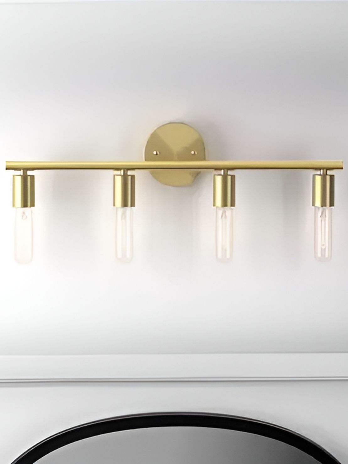 Areezo Gold-Toned Metal Cylindrical Shaped Wall Lamp Without Bulb-image-7