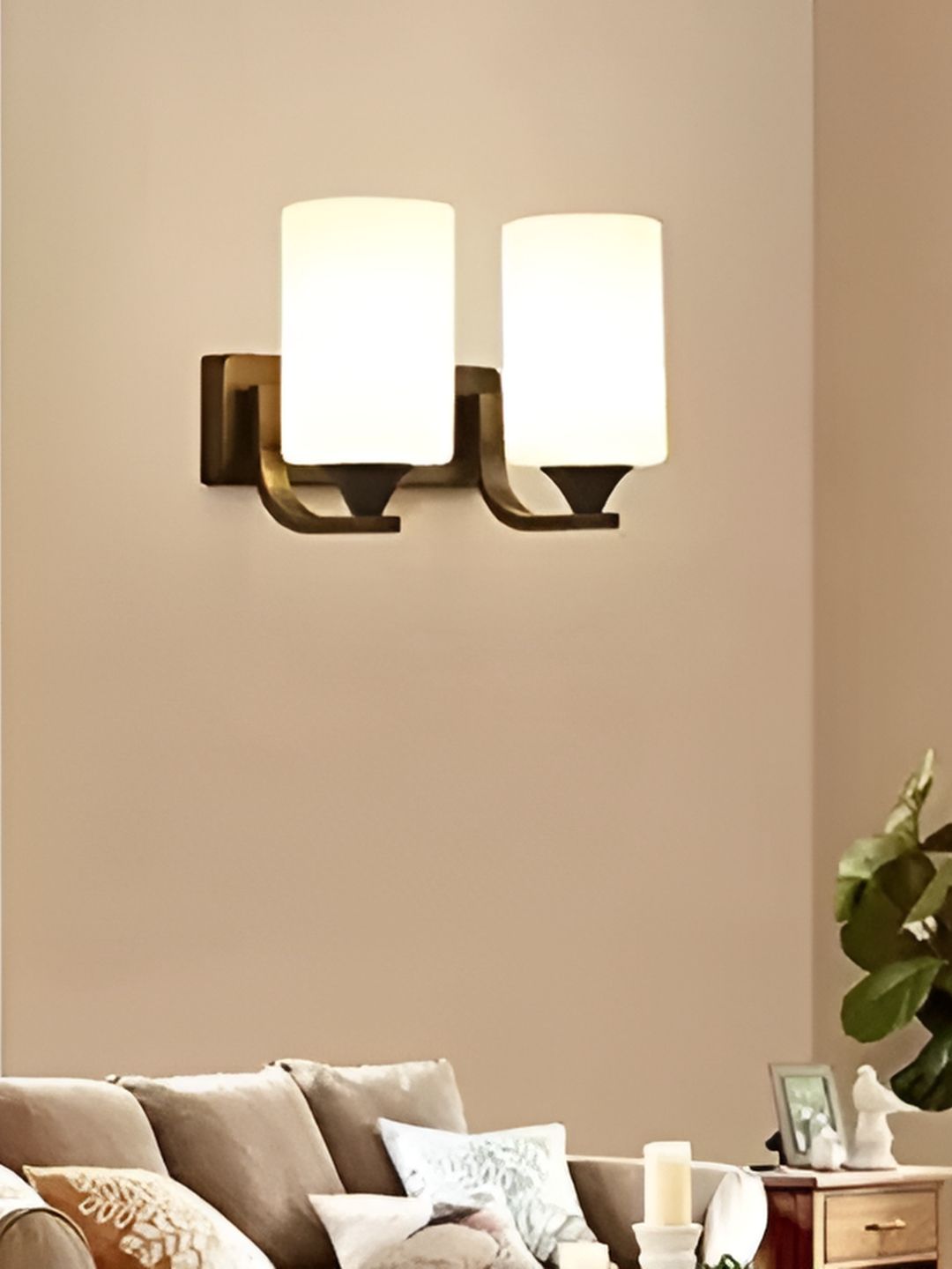 Areezo Black & White Iron Cylinder Shaped Wall Lamp-image-27