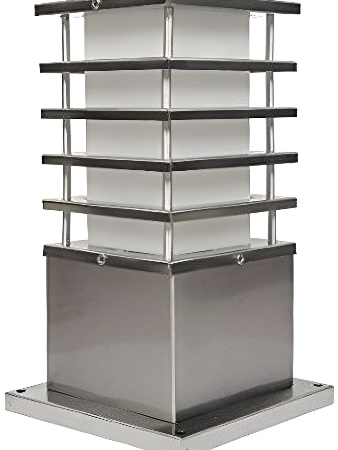 Areezo White Steel & Glass Outdoor Gate Lamp-picture-23