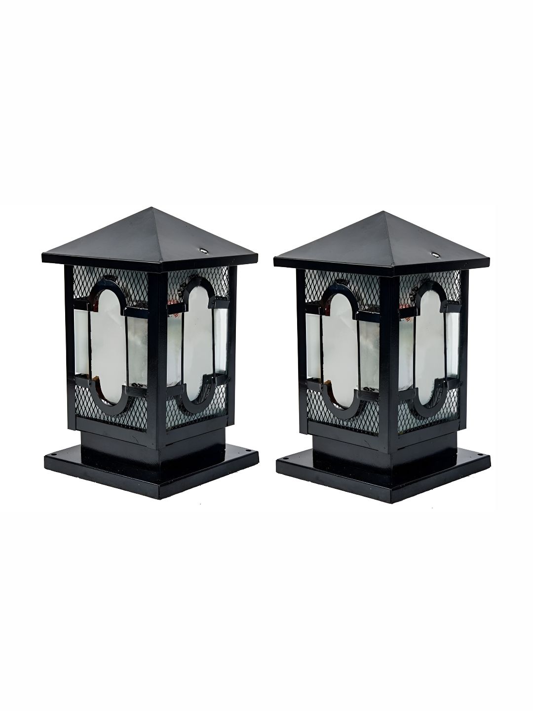 Areezo 2-pcs Black Textured Outdoor Gate Lamp-picture-31