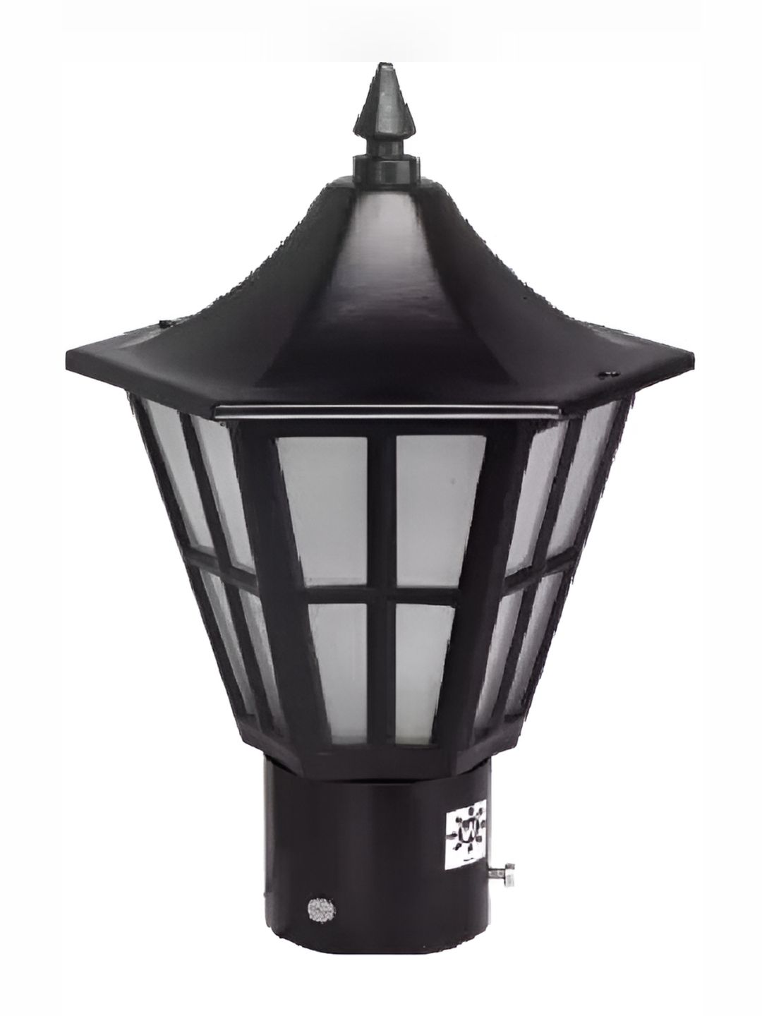 Areezo Black & White Textured Outdoor Gate Lamp-picture-31