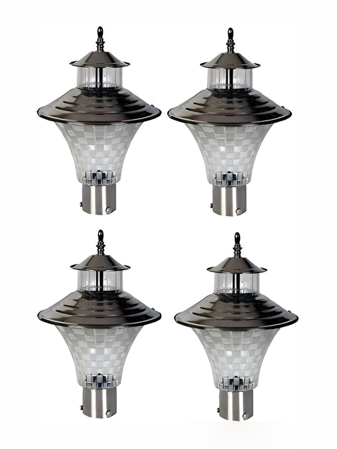 Areezo 4-pcs Transparent Outdoor Gate Lamps-picture-9