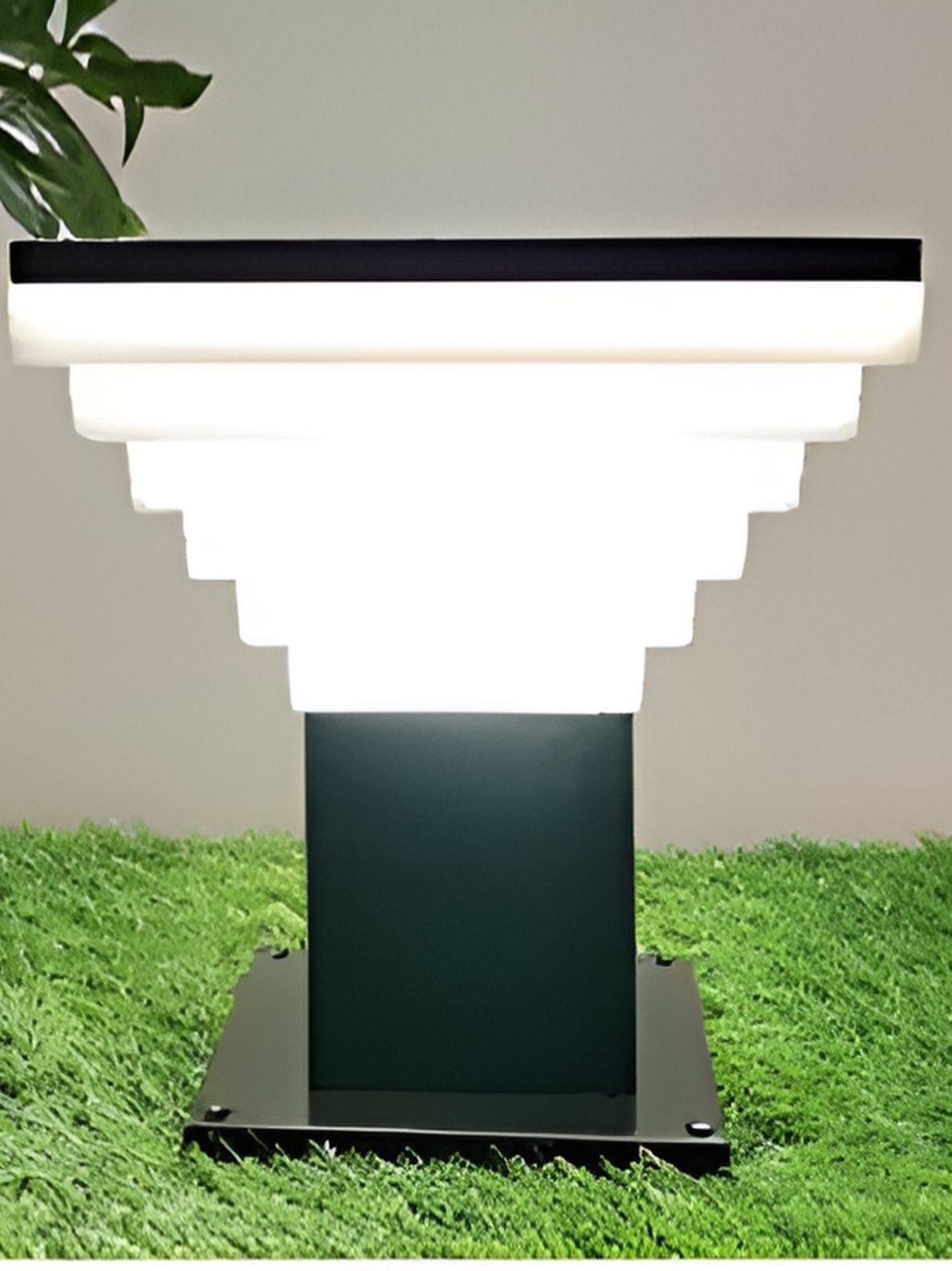 Areezo 3-pcs Black & White Textured Outdoor Gate Lamp-image-14