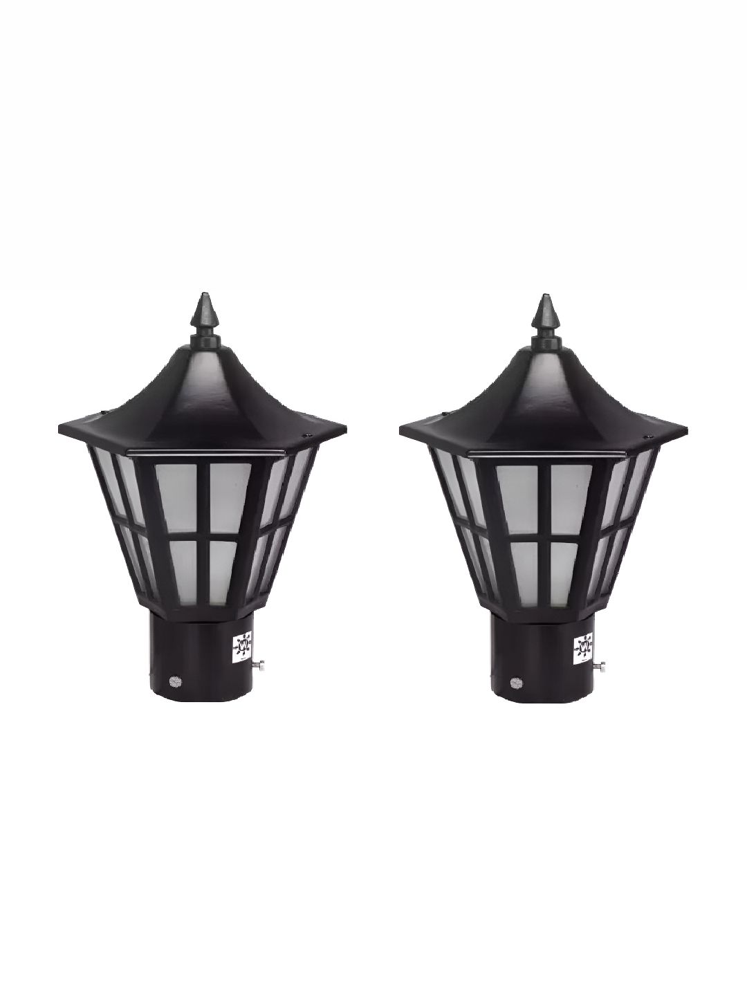 Areezo 2-pcs Black & White Outdoor Gate Lamps-image-39