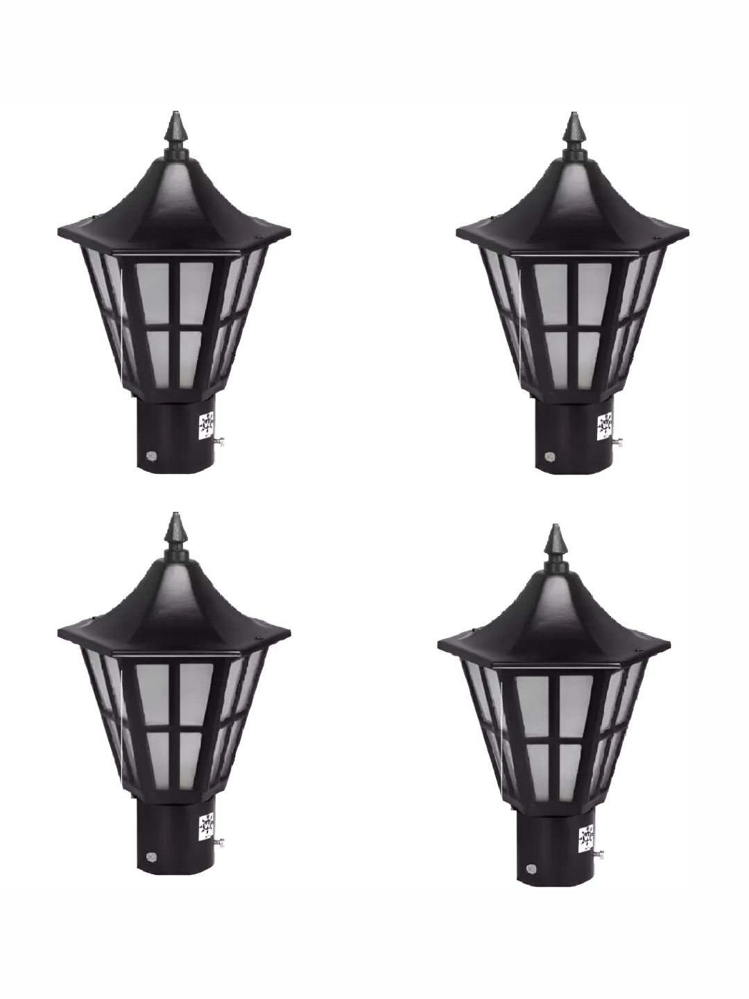 Areezo 4-pcs Black Outdoor Gate Lamp-picture-34