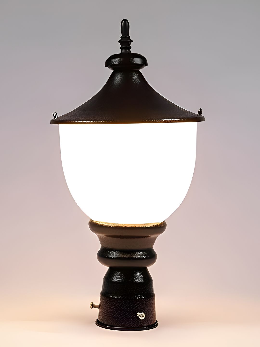 Areezo Black & White Outdoor Gate Lamp-picture-22