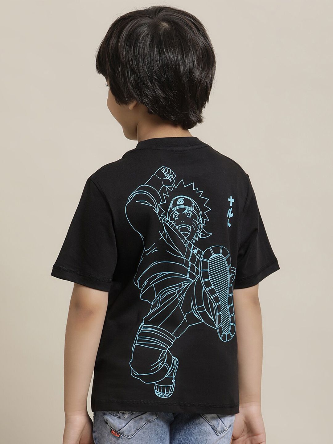 Kids Ville Boys Naruto Printed Pure Cotton Round Neck Tshirt-picture-54