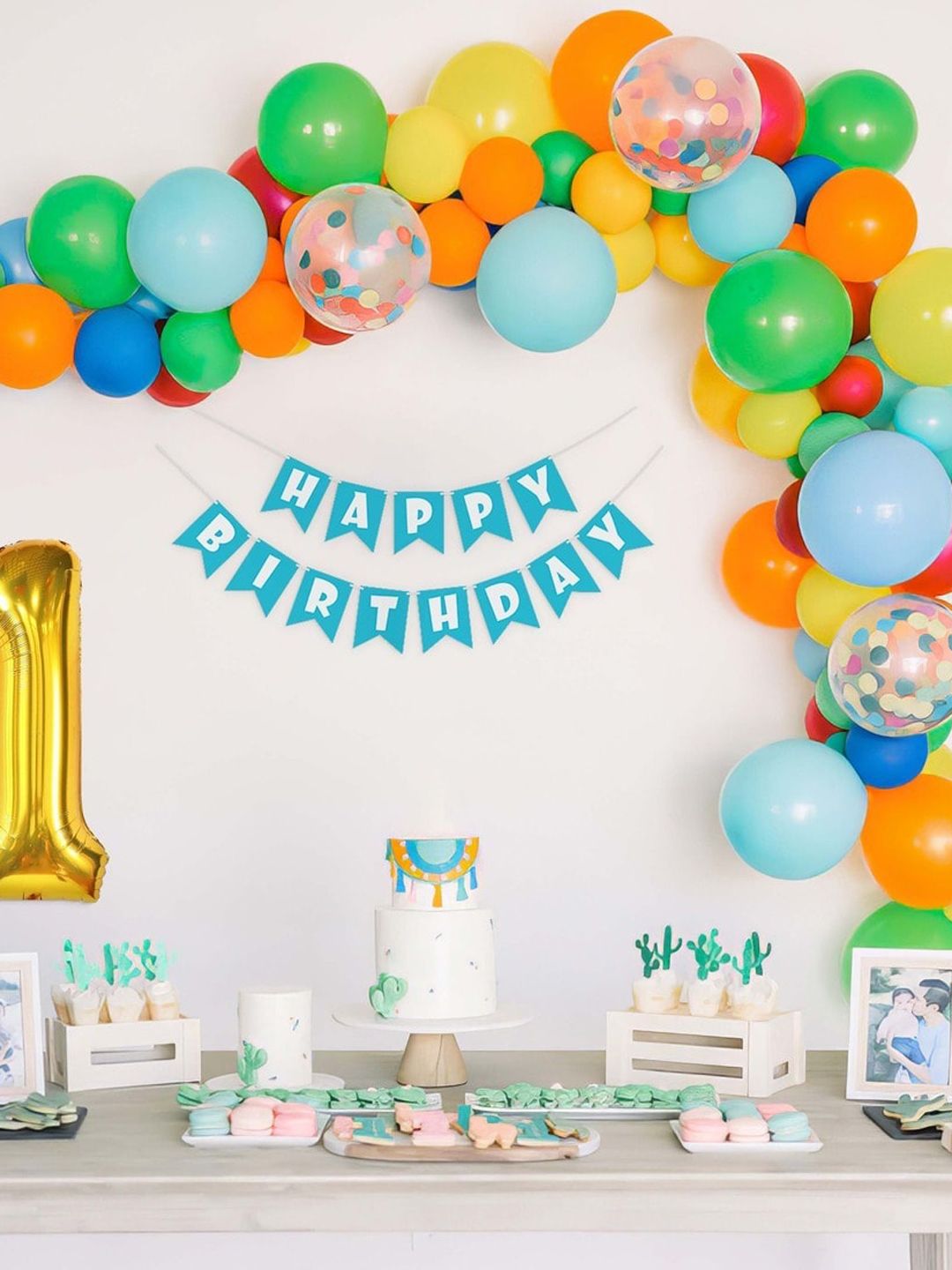 Special You Red & Yellow 56-Pcs Balloons Banner Tape Birthday Decoration Set-picture-36