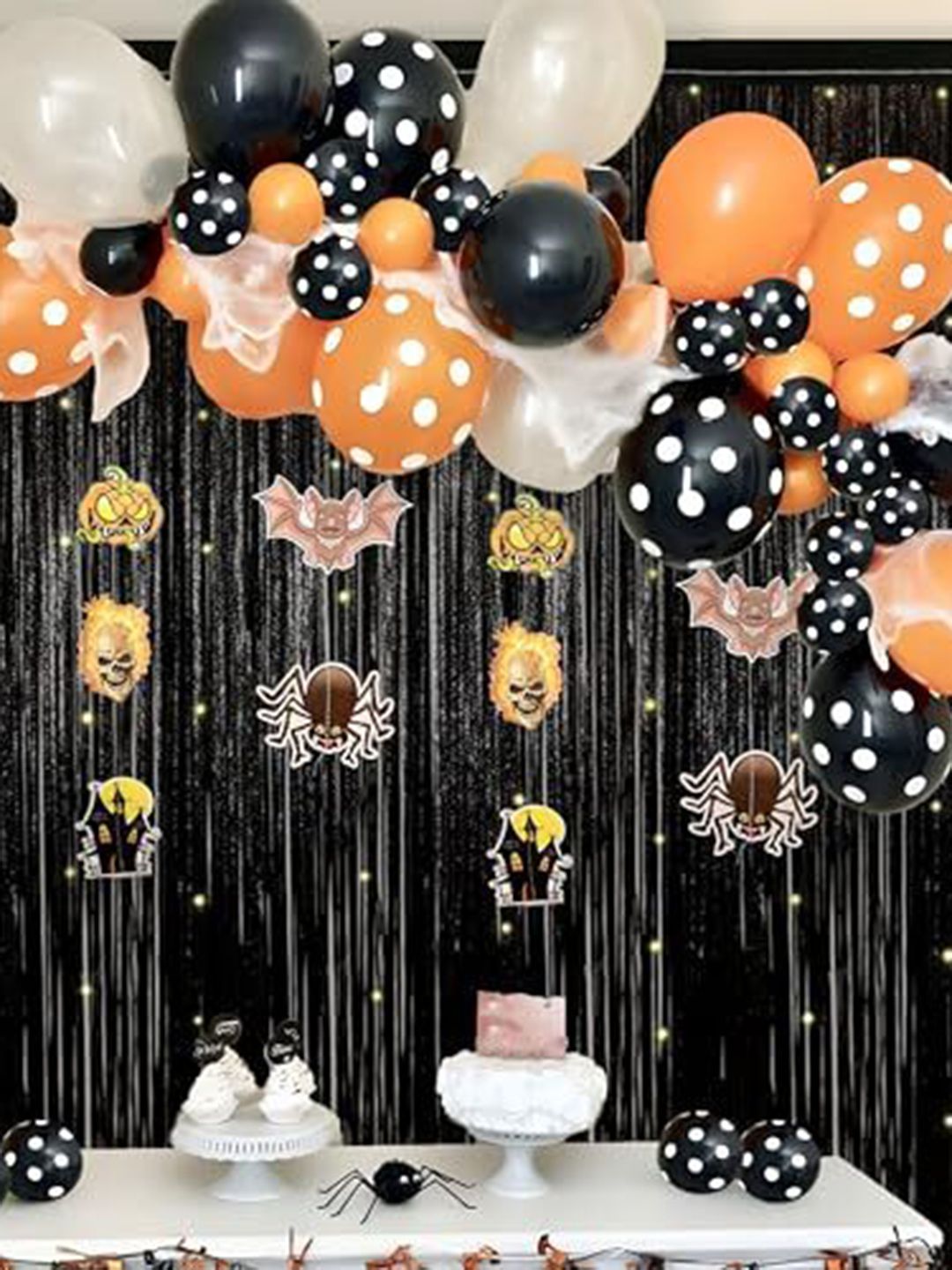 Special You 53-Pcs Black & White Halloween Festive Decor Kit-picture-27