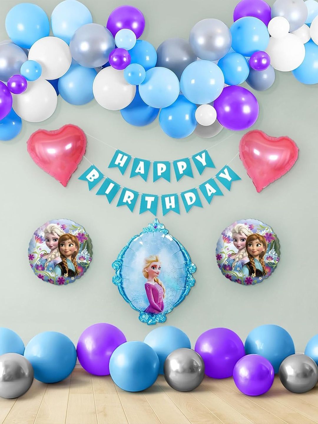 Special You Purple & Blue  64-Pcs Birthday Decorative Balloons & Banner-picture-40