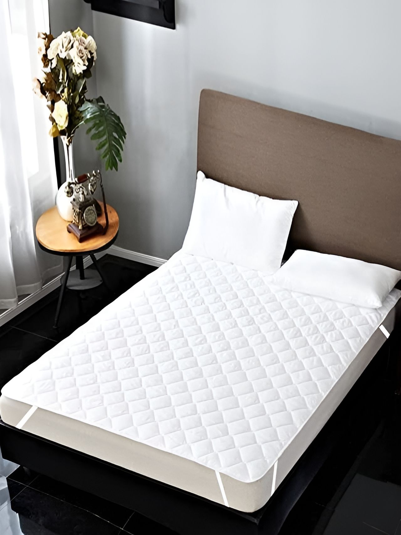 Comfowell White Water Resistant Fitted King Mattress Protector-picture-18