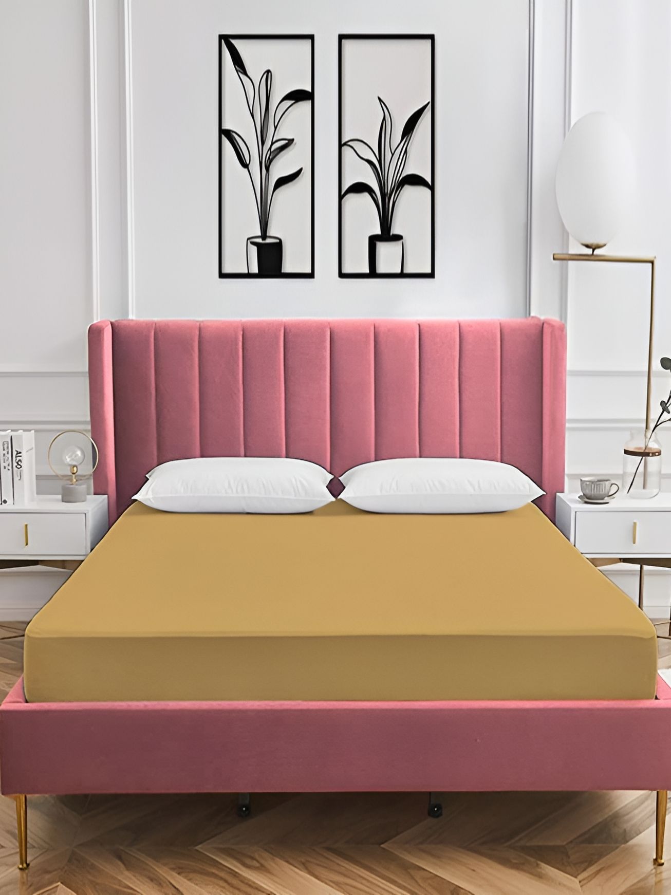 Comfowell Beige Cotton Fitted Queen Size Water Resistant Mattress Protector-picture-16