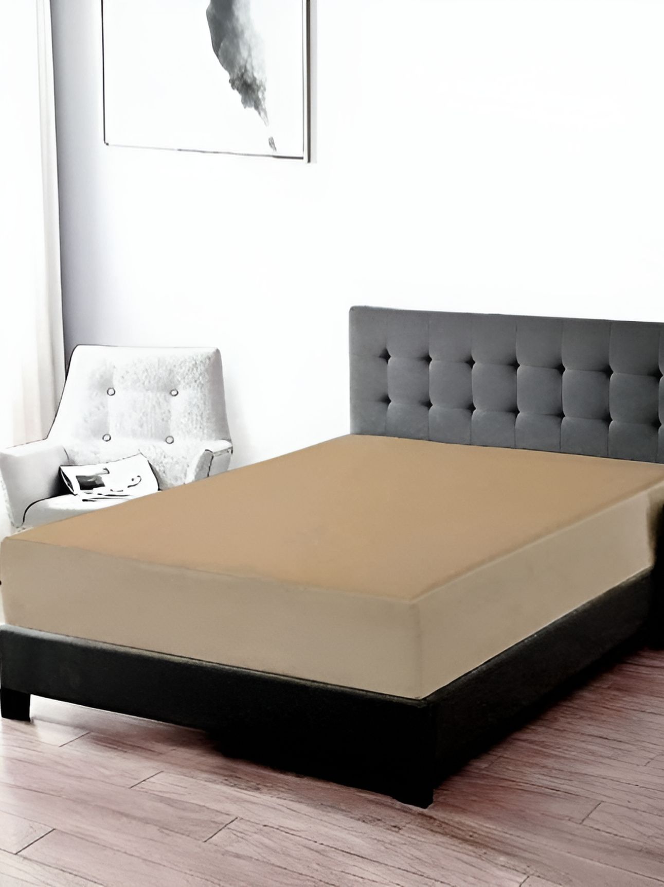 Comfowell Brown Cotton Fitted King Water Resistant Mattress Protector-picture-29