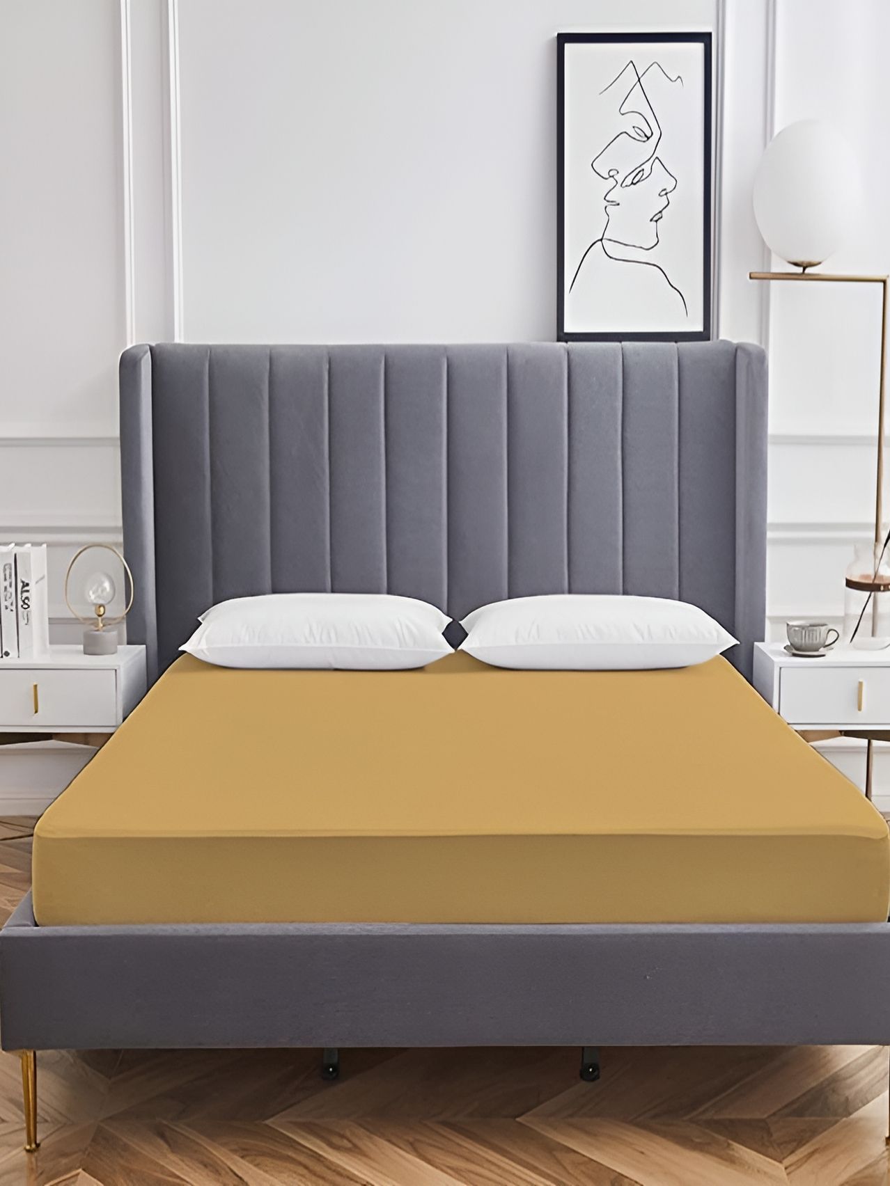 Comfowell Beige Cotton Water Resistant Fitted King Mattress Protector-picture-15