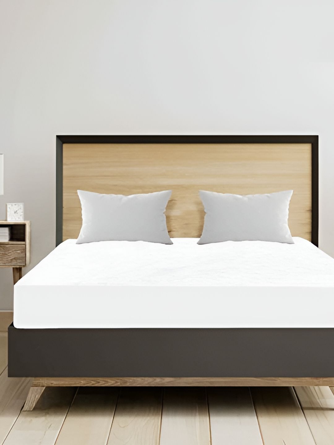 Comfowell White Cotton Water Resistant King Fitted Mattress Protector-picture-40