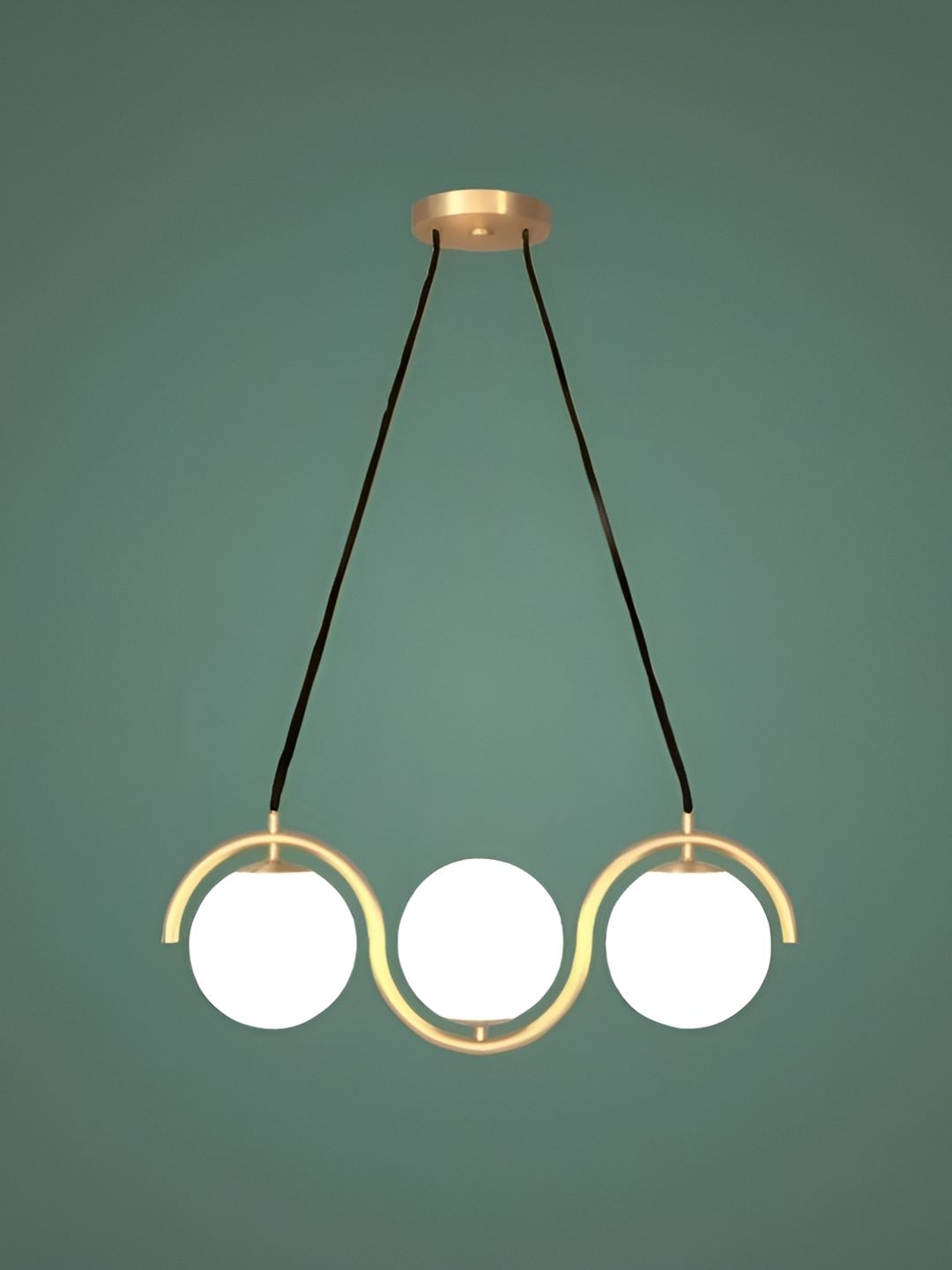 Areezo Gold-Toned Metal Contemporary Ceiling Lamp-image-11