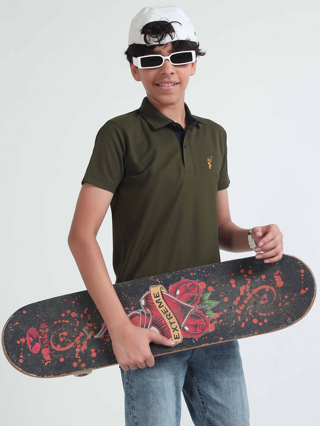 STELLERS Boys Floral Printed Regular Fit Short Sleeves Polo Collar T-shirt-picture-12