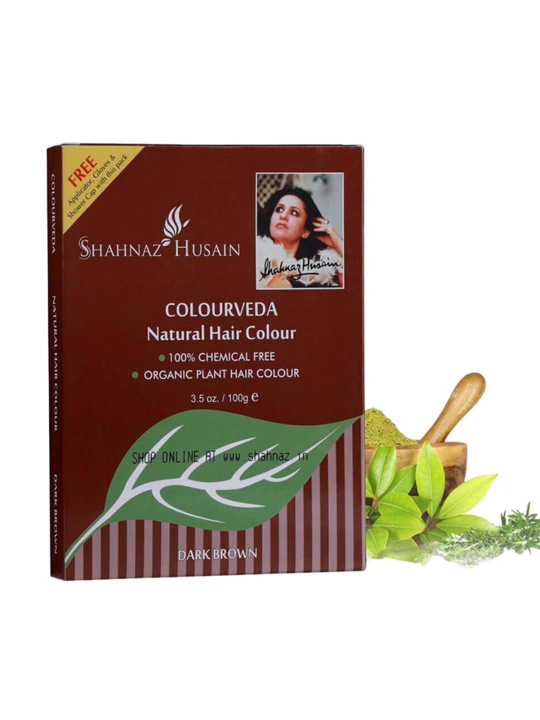 Shahnaz Husain Colourveda Natural Hair Colour - 100g - Dark Brown-picture-34