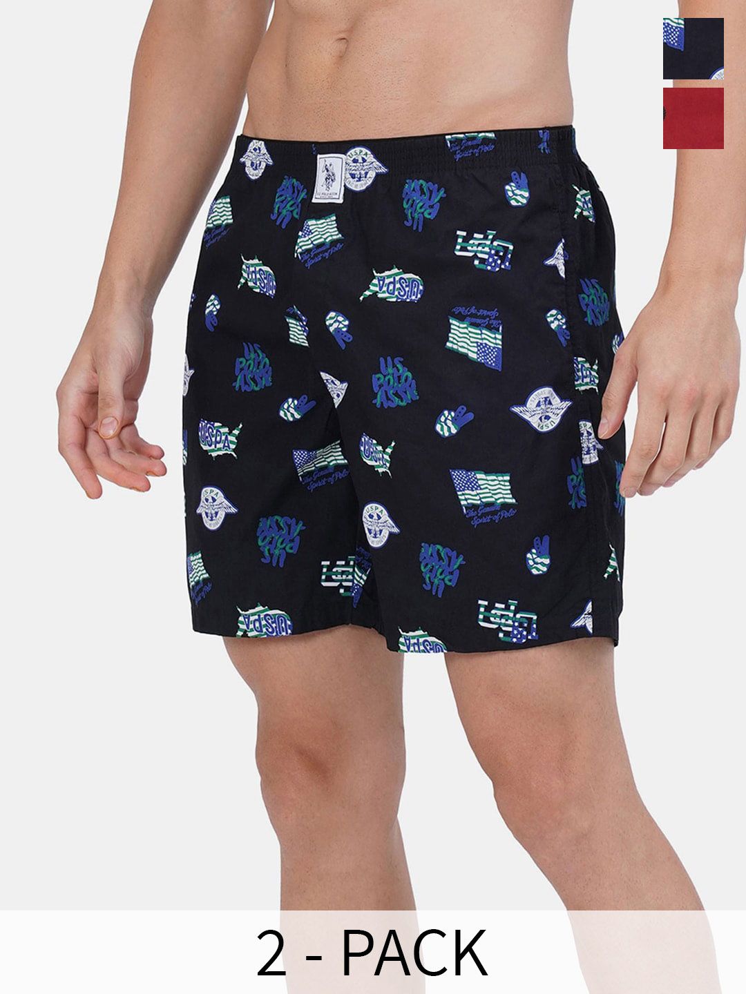 U.S. Polo Assn. Men Pack Of 2 Conversational Printed Cotton Boxers 26077948-1-17730092-picture-45