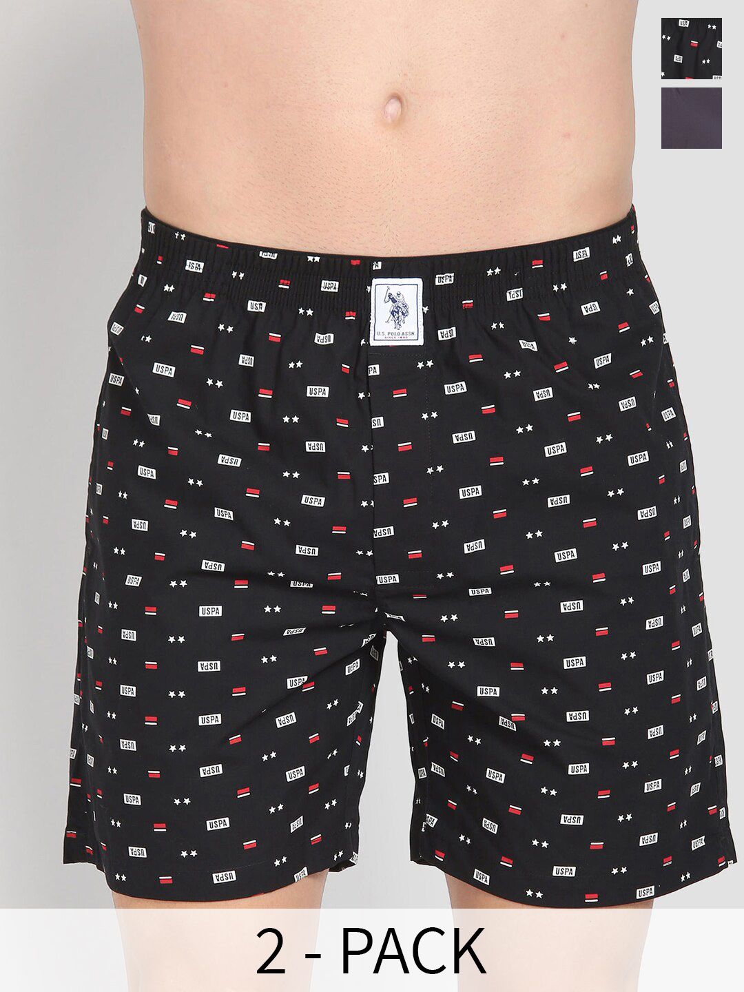 U.S. Polo Assn. Men Pack Of 2 Conversational Printed Cotton Boxers 22461038-1-26077954-picture-42